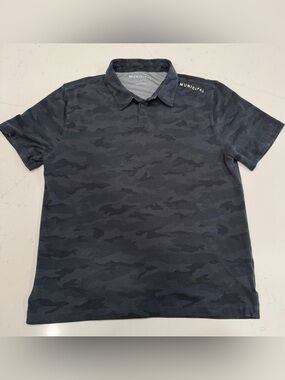 MUNICIPAL Men's Sportcross Dark Navy Camo Polo - Large